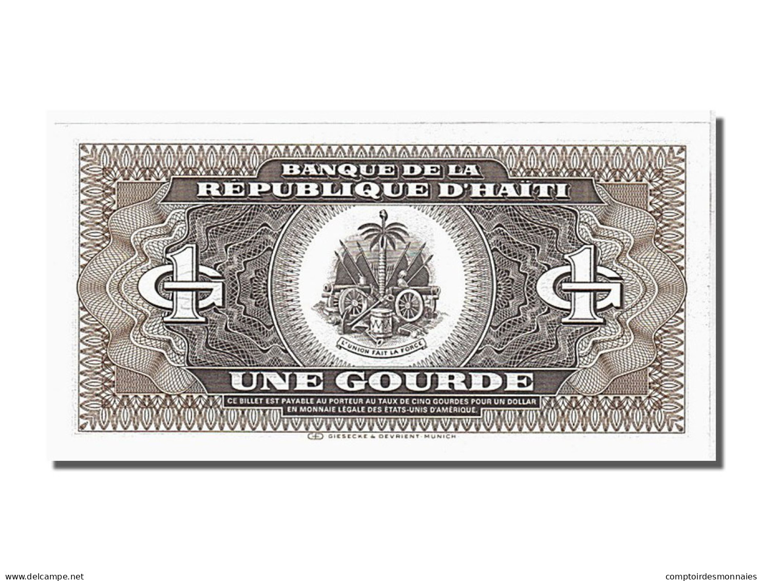 Billet, Haïti, 1 Gourde, 1987, NEUF - Haïti