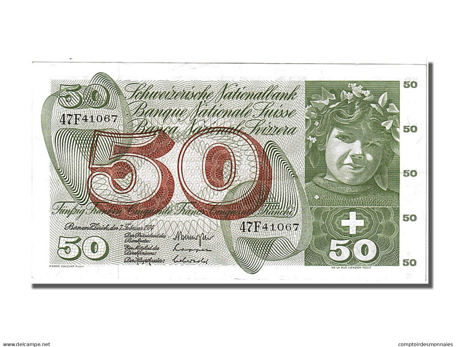 Billet, Suisse, 50 Franken, 1974, 1974-02-07, SUP+ - Suisse