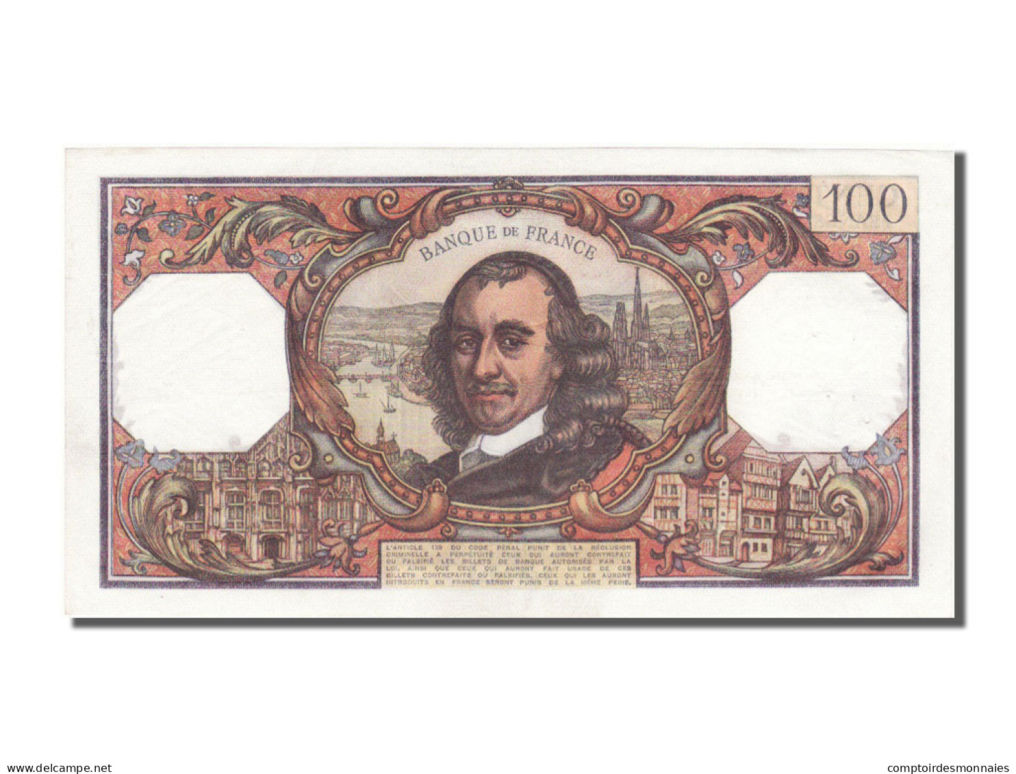 Billet, France, 100 Francs, 100 F 1964-1979 ''Corneille'', 1972, 1972-01-01 - 100 F 1964-1979 ''Corneille''