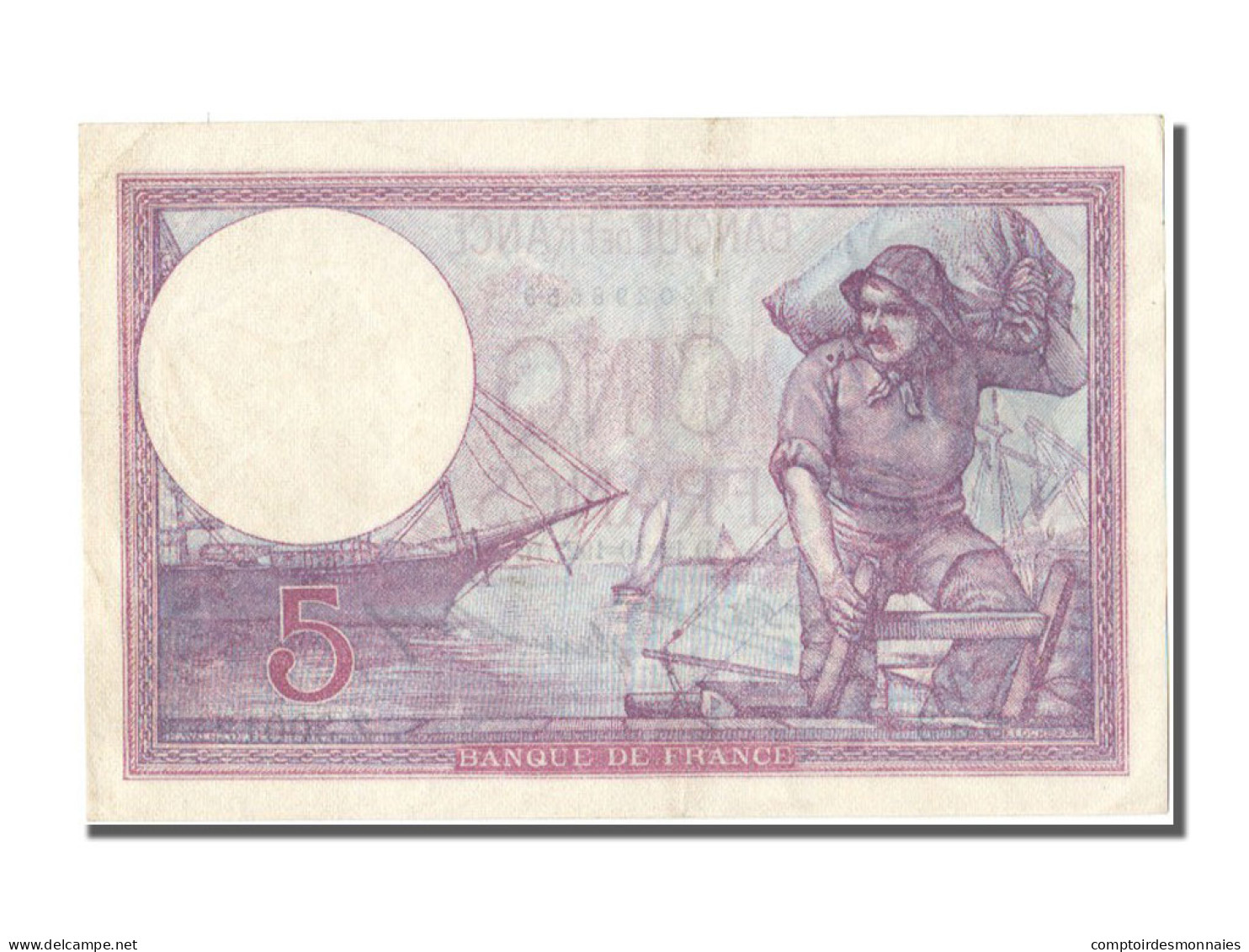 Billet, France, 5 Francs, 5 F 1917-1940 ''Violet'', 1927, 1927-10-12, SUP - 5 F 1917-1940 ''Violet''