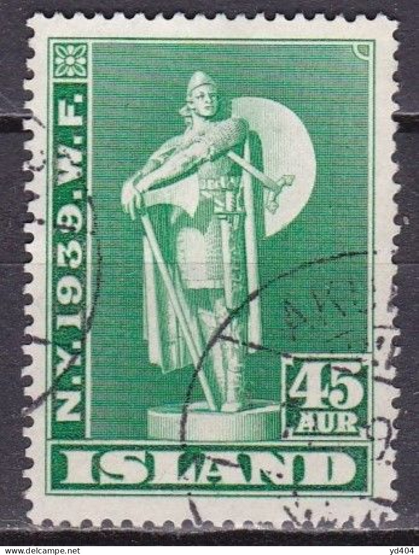 IS038D – ISLANDE – ICELAND – 1939 – NEW-YORK WORLD FAIR – SG # 240 USED 12,50 € - Usati