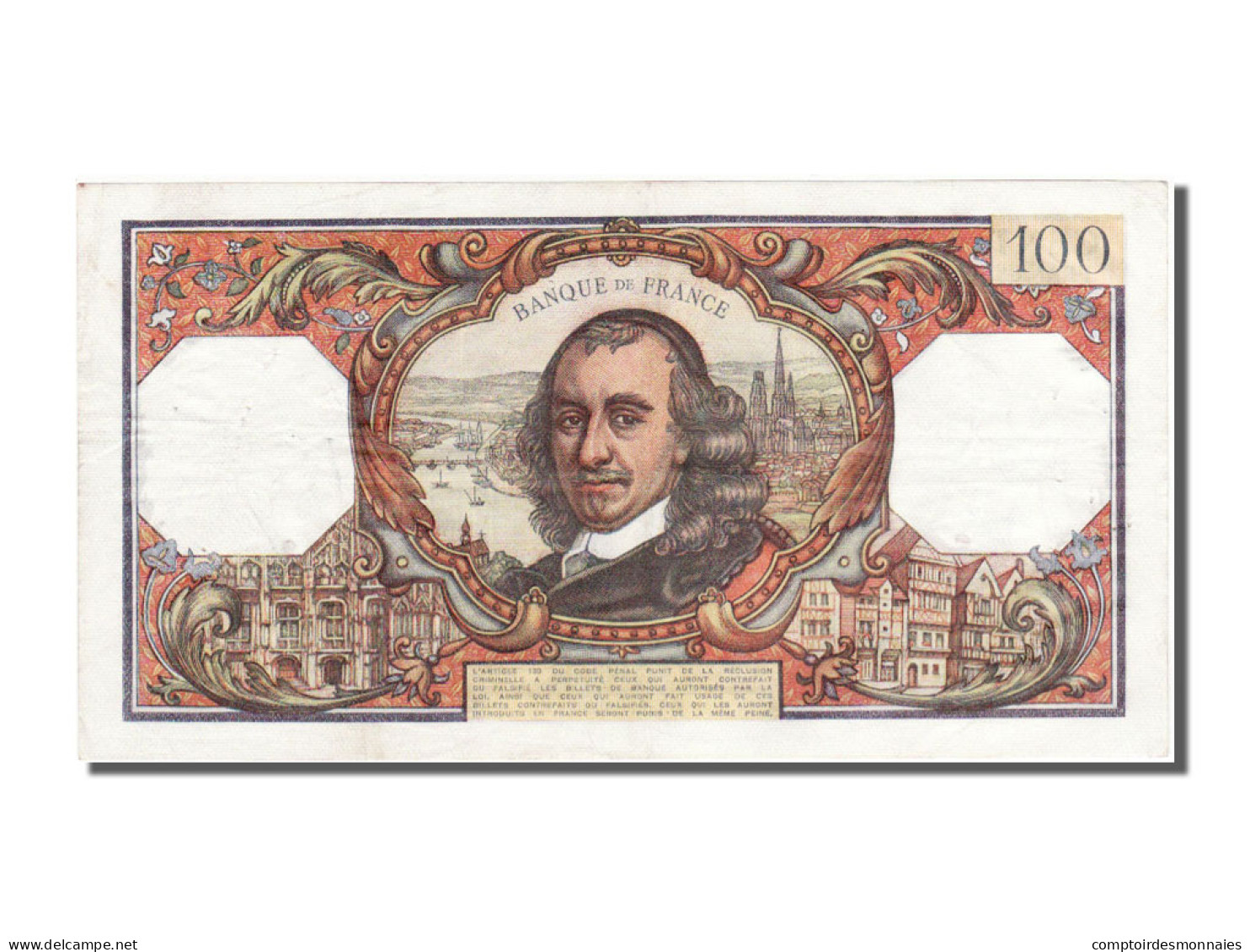 Billet, France, 100 Francs, 100 F 1964-1979 ''Corneille'', 1968, 1968-11-07 - 100 F 1964-1979 ''Corneille''