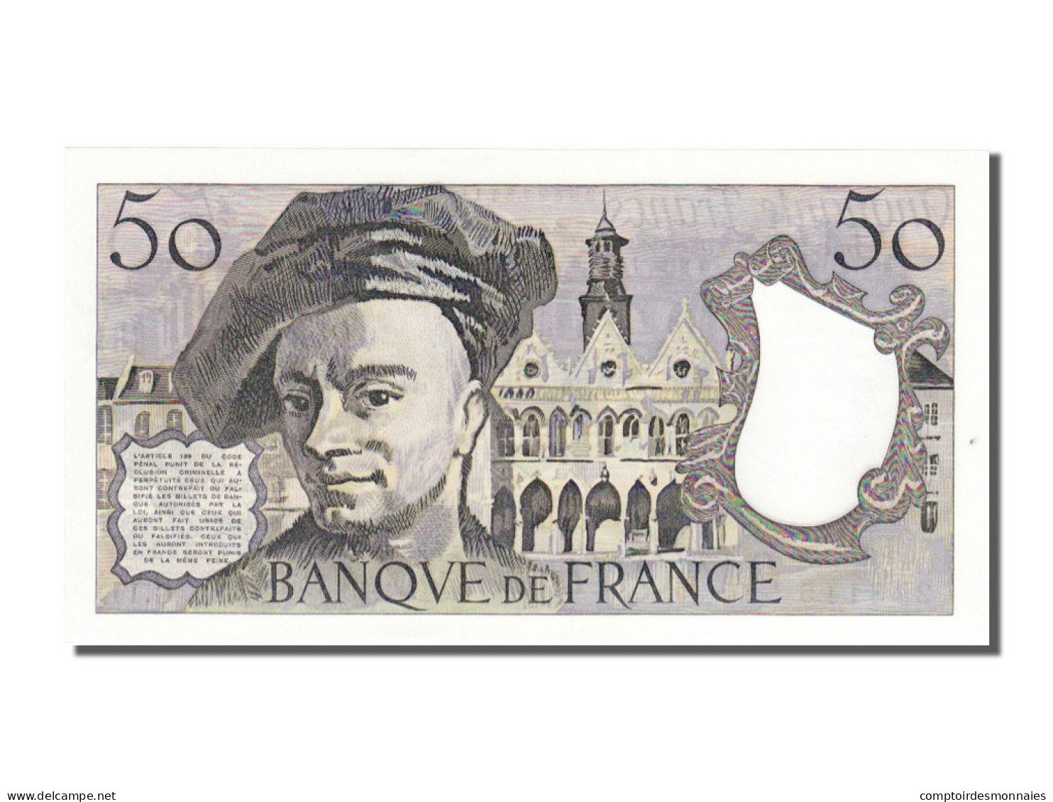 Billet, France, 50 Francs, 50 F 1976-1992 ''Quentin De La Tour'', 1978, SPL+ - 50 F 1976-1992 ''quentin De La Tour''