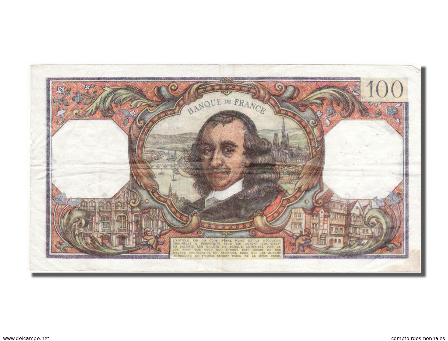 Billet, France, 100 Francs, 100 F 1964-1979 ''Corneille'', 1977, 1977-09-01 - 100 F 1964-1979 ''Corneille''