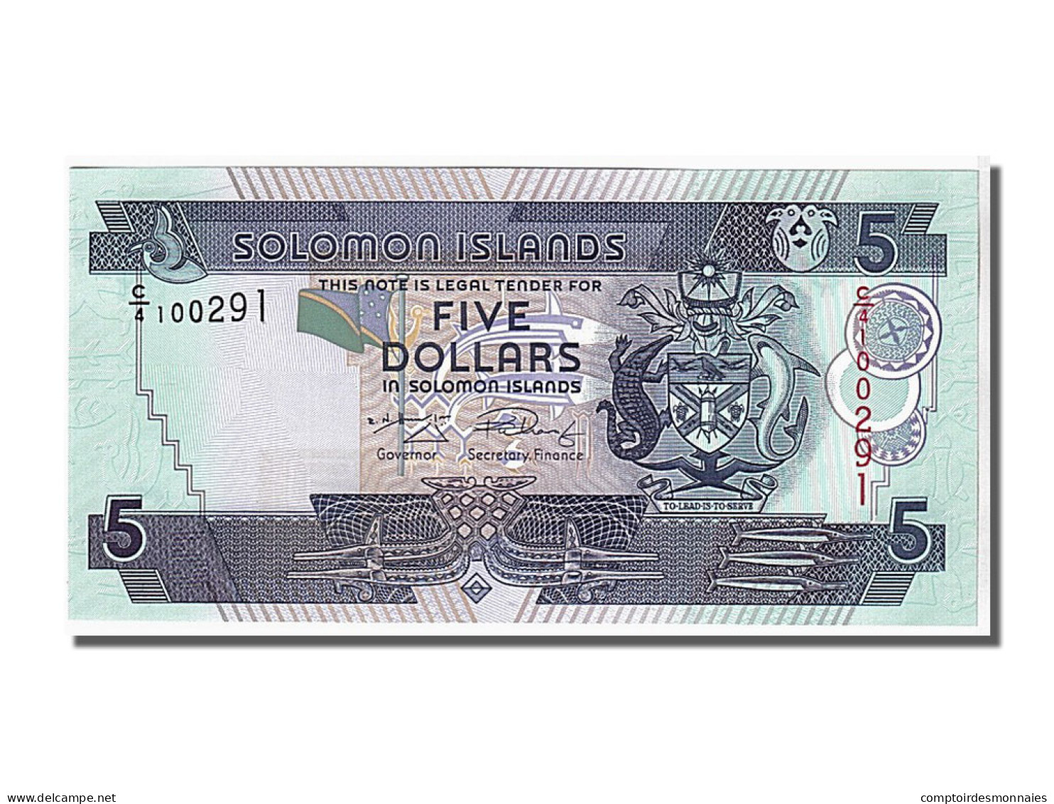 Billet, Îles Salomon, 5 Dollars, 2006, KM:26, NEUF - Salomons
