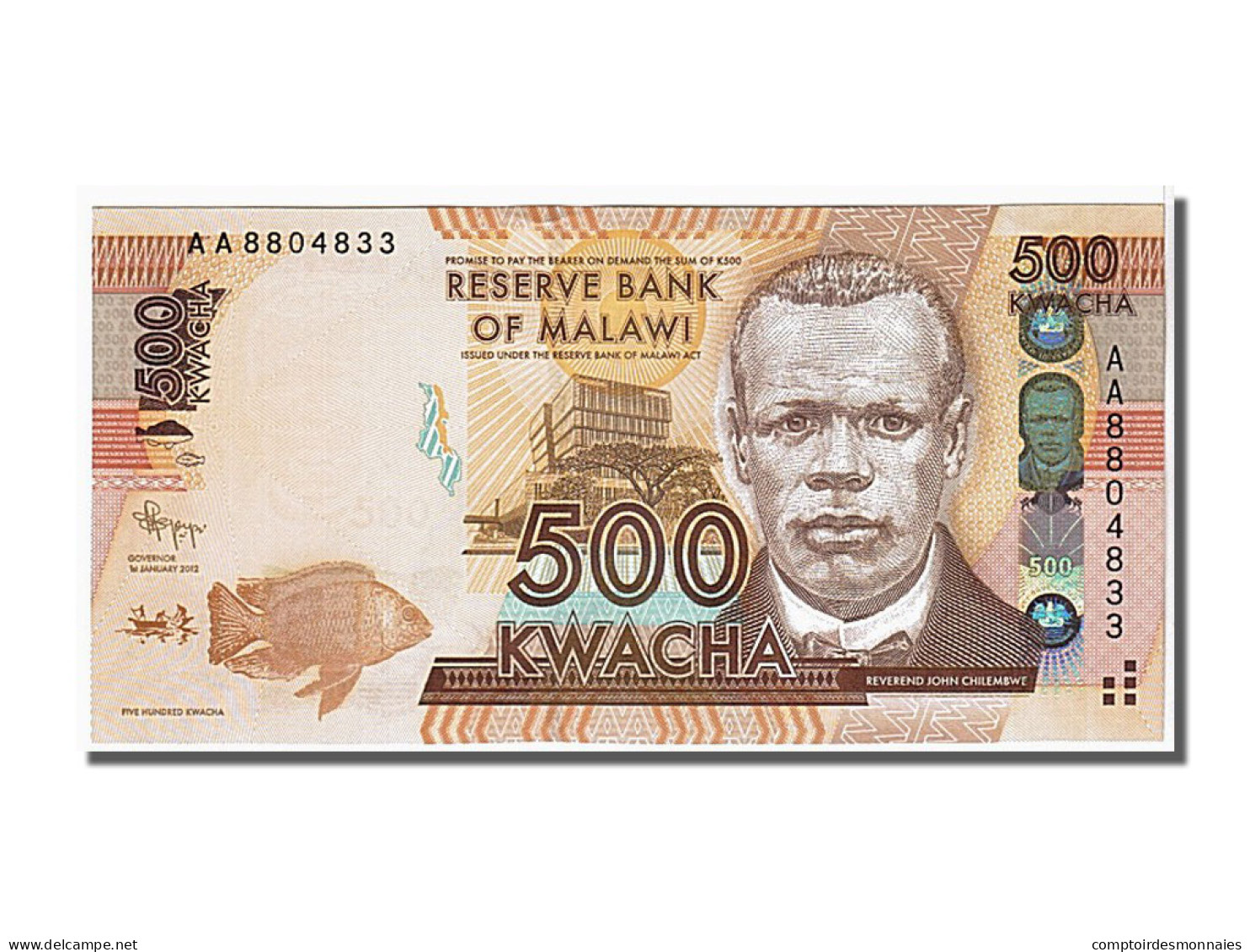 Billet, Malawi, 500 Kwacha, 2012, KM:61, NEUF - Malawi