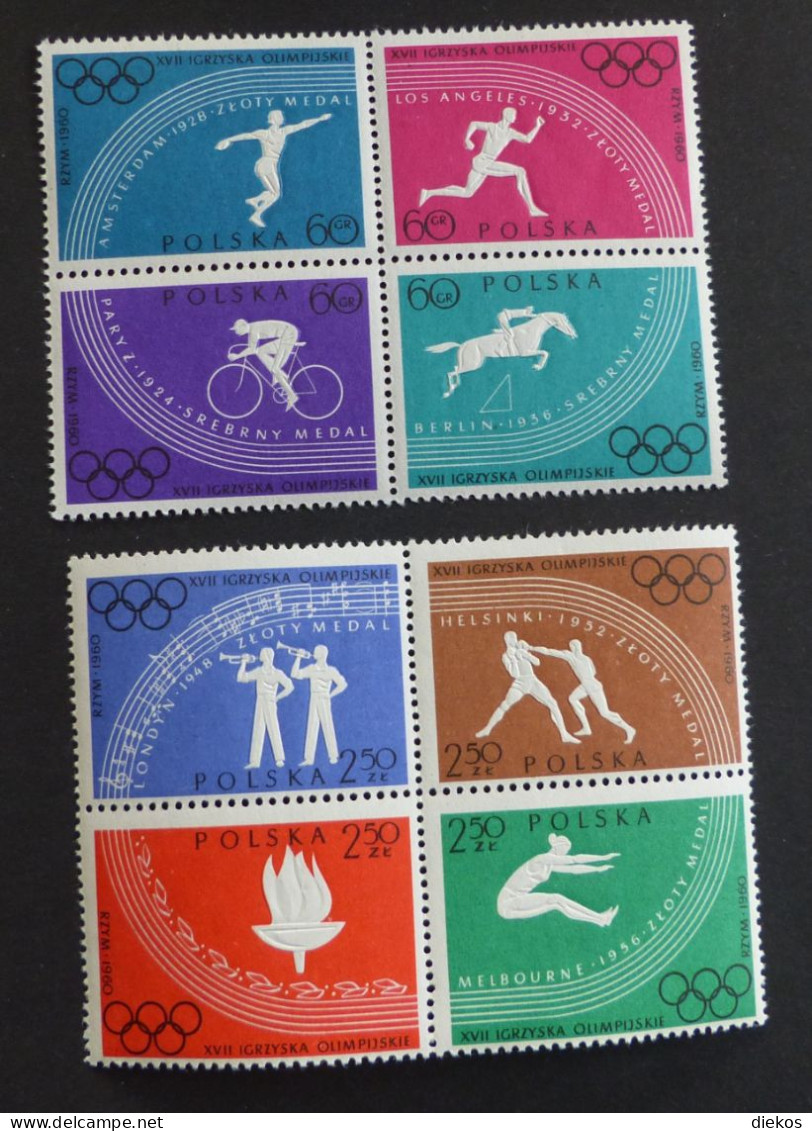 Polen 1166 -73     Olympic Summer Games Rome, Sport   **  MNH   #6461 - Unused Stamps