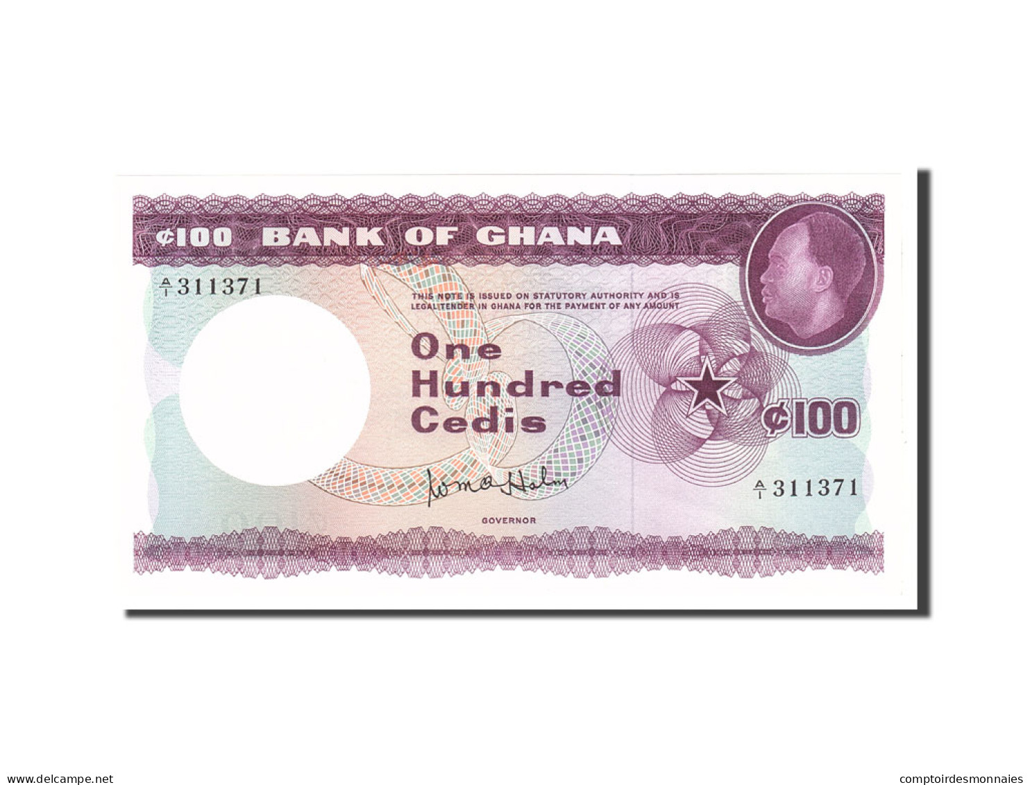 Billet, Ghana, 100 Cedis, 1965, Undated, KM:9a, NEUF - Ghana