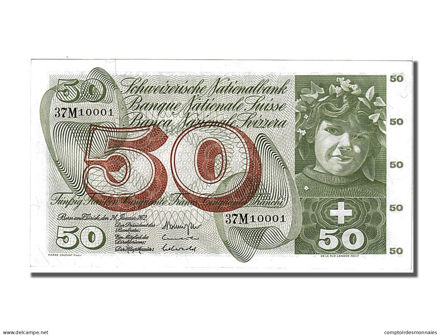 Billet, Suisse, 50 Franken, 1972, 1972-01-24, SUP+ - Suisse