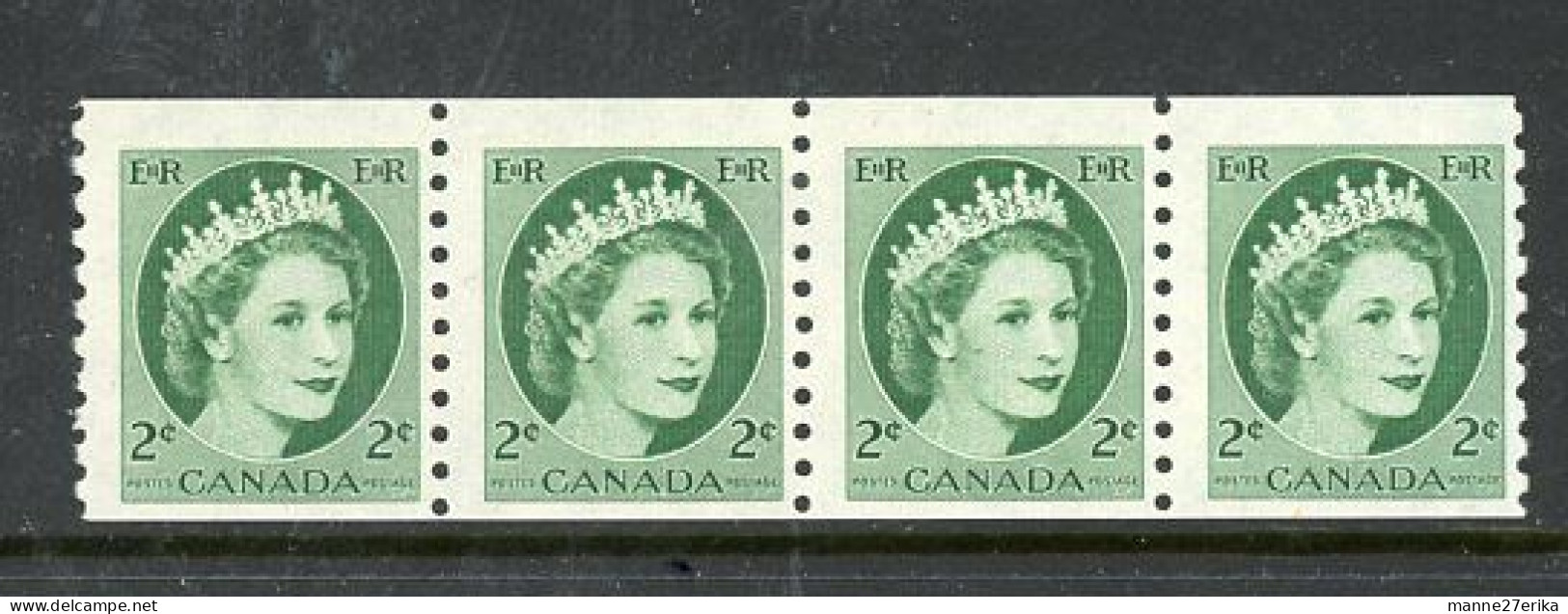 Canada MNH 1954 Wilding Portrait Coil Stamps - Ongebruikt