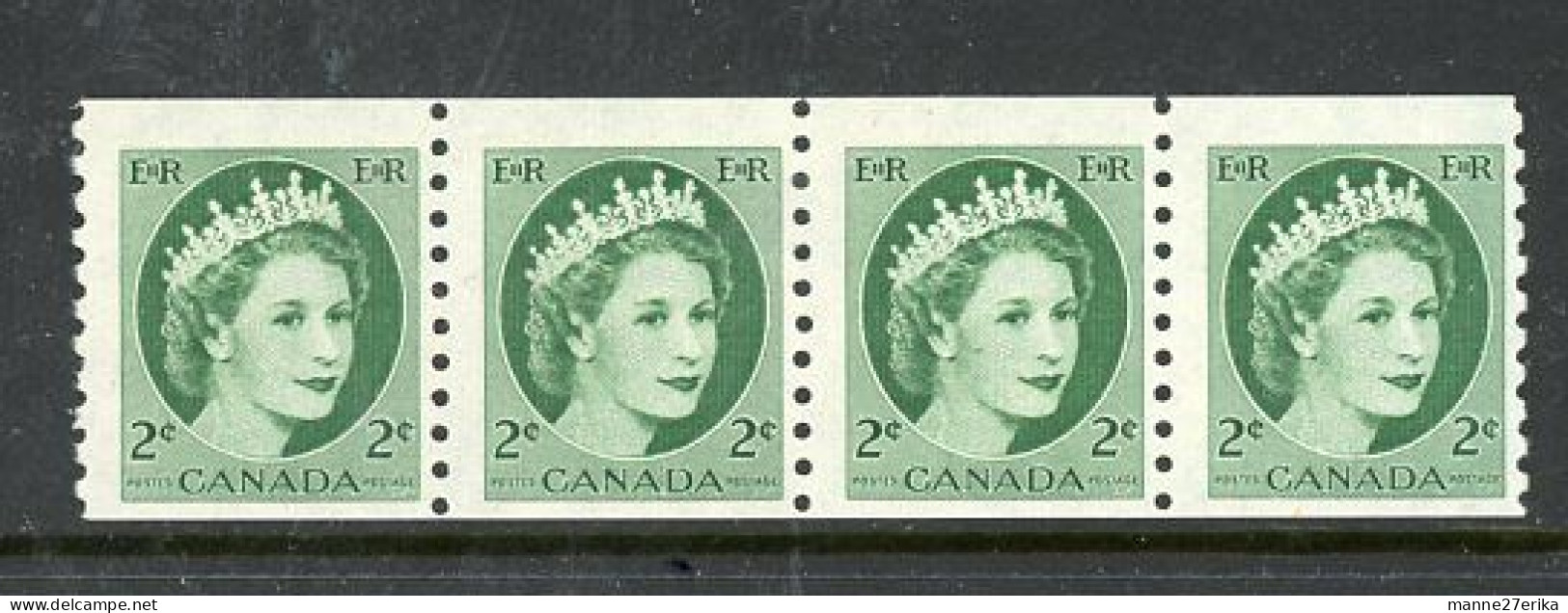 Canada MNH 1954 Wilding Portrait Coil Stamps - Ungebraucht