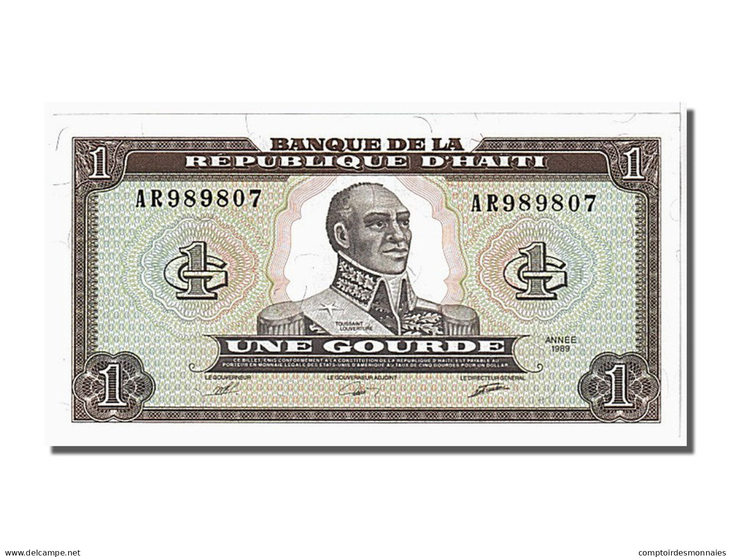 Billet, Haïti, 1 Gourde, 1989, NEUF - Haïti