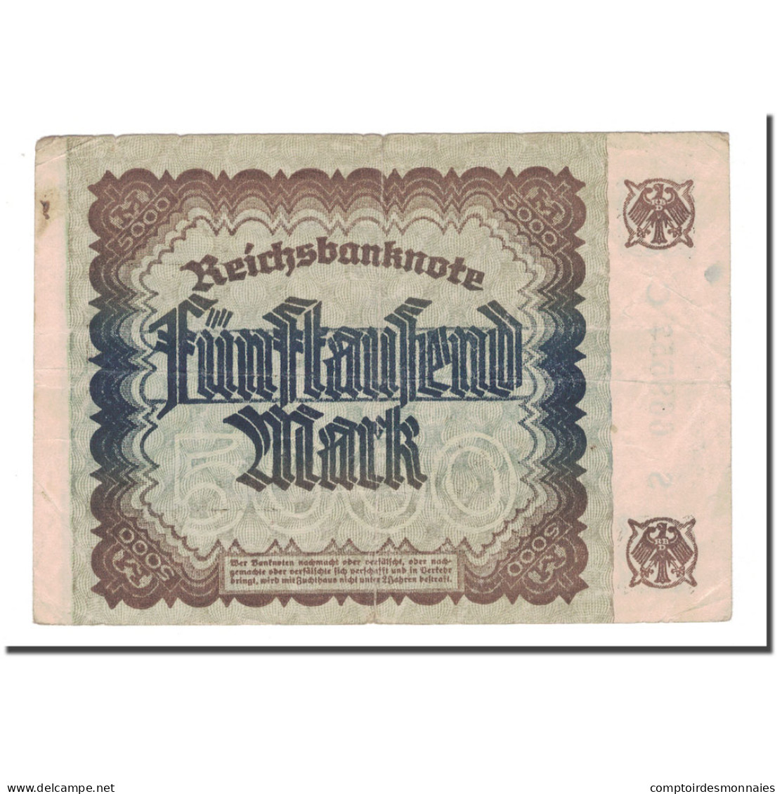 Billet, Allemagne, 5000 Mark, 1922, 1922-12-02, KM:81a, TB+ - 5.000 Mark