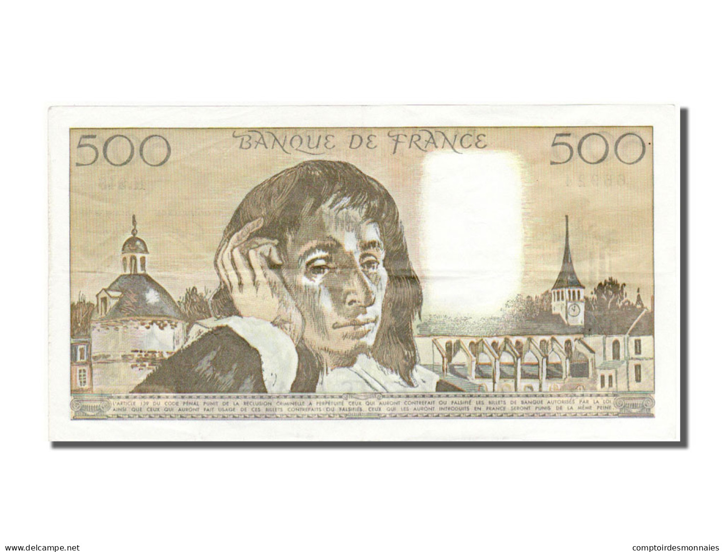 Billet, France, 500 Francs, 500 F 1968-1993 ''Pascal'', 1991, 1991-01-03, SPL - 500 F 1968-1993 ''Pascal''