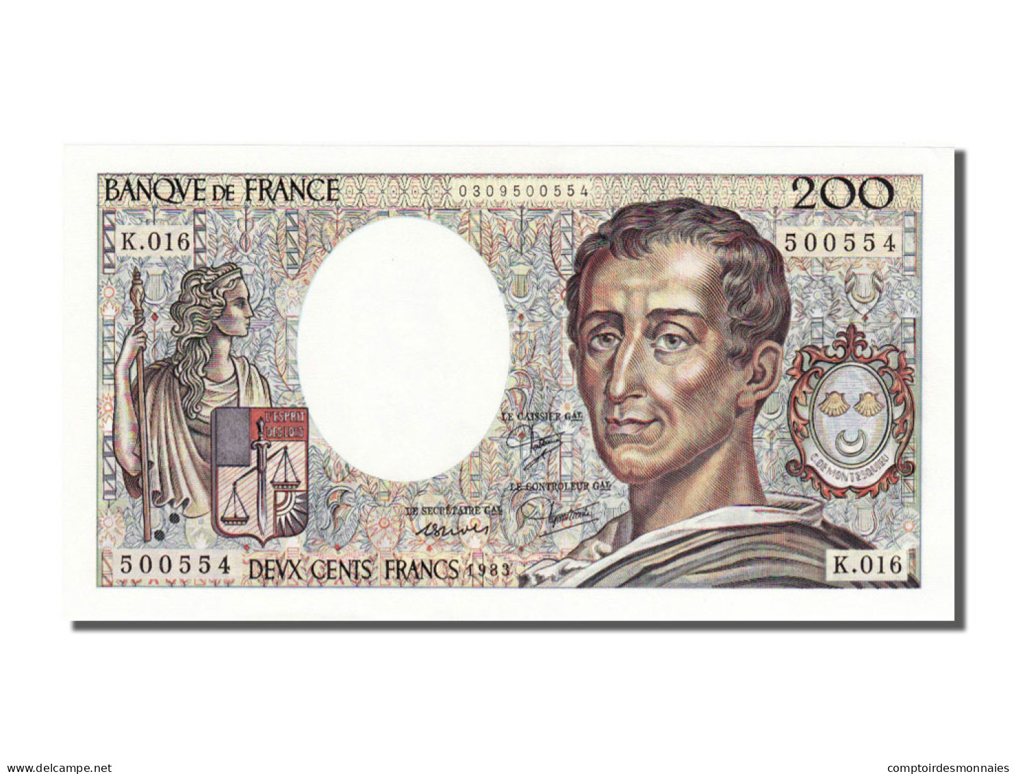 Billet, France, 200 Francs, 200 F 1981-1994 ''Montesquieu'', 1983, NEUF - 200 F 1981-1994 ''Montesquieu''