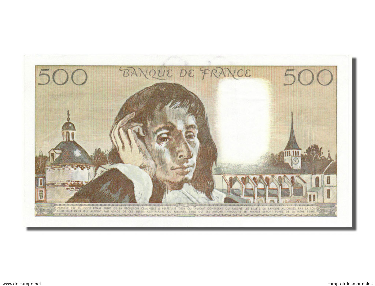 Billet, France, 500 Francs, 500 F 1968-1993 ''Pascal'', 1992, 1992-01-02, SPL+ - 500 F 1968-1993 ''Pascal''