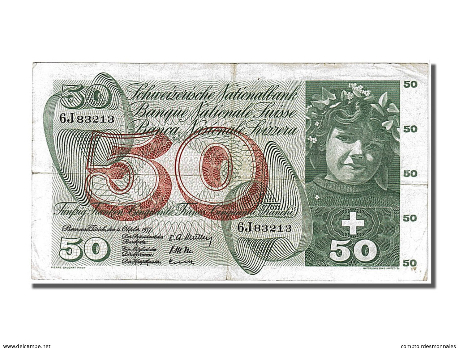 Billet, Suisse, 50 Franken, 1957, 1957-10-04, TTB - Suisse