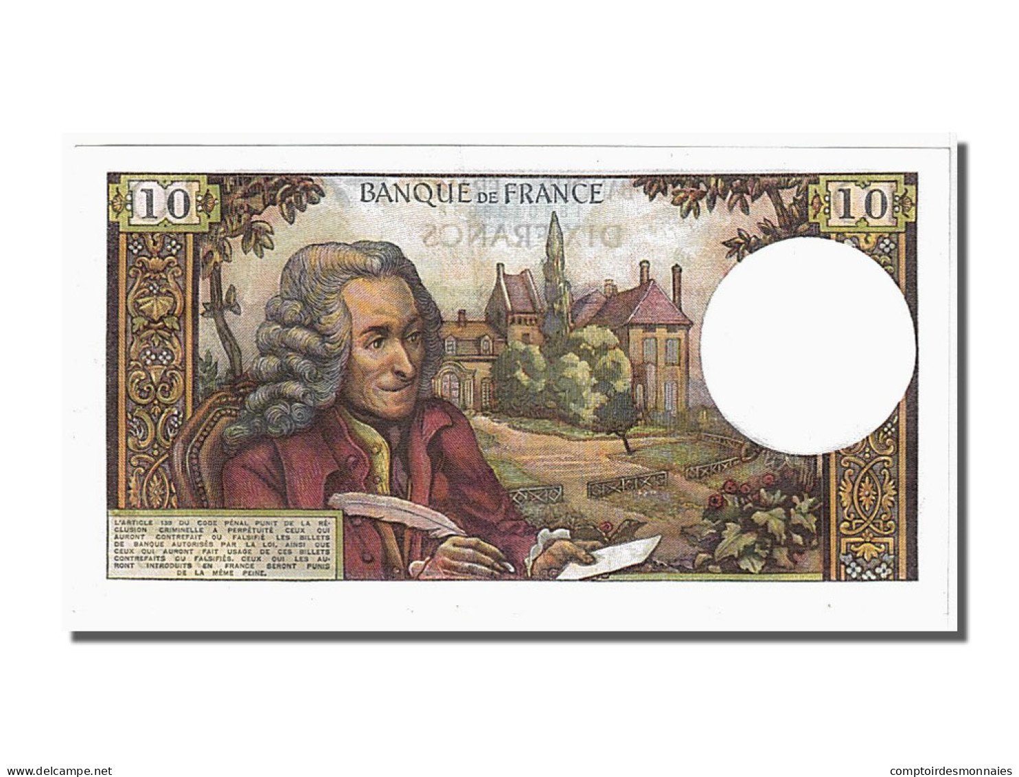 Billet, France, 10 Francs, 10 F 1963-1973 ''Voltaire'', 1971, 1971-12-02, SPL - 10 F 1963-1973 ''Voltaire''