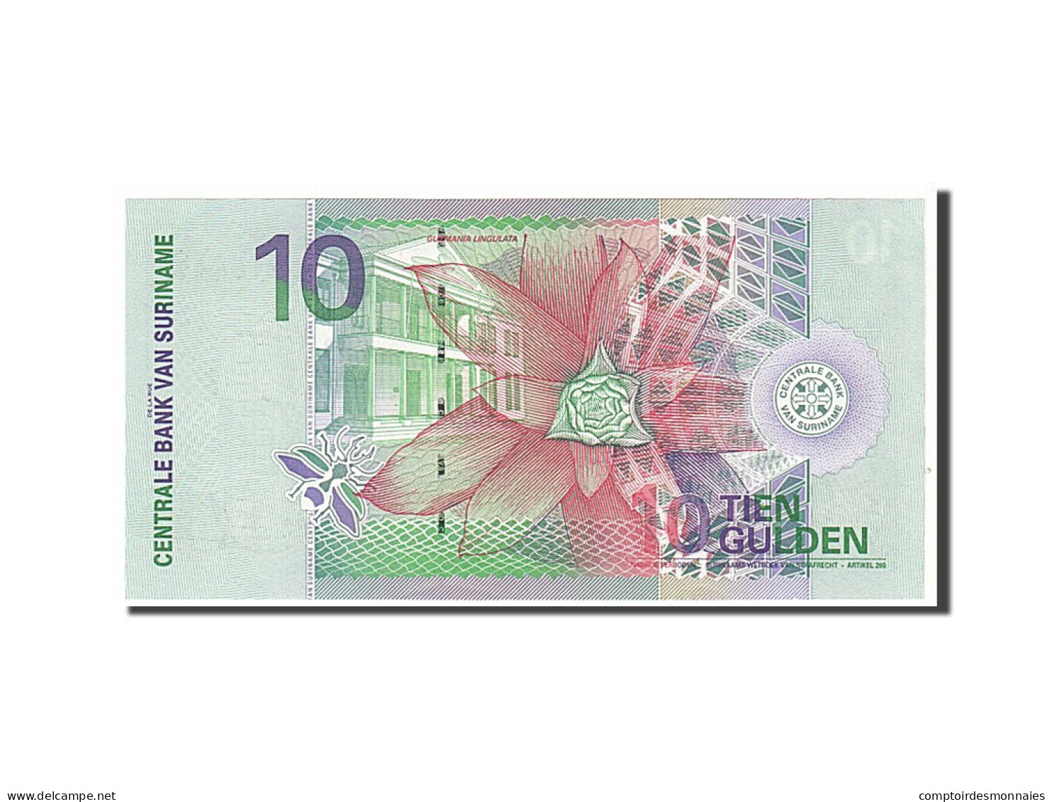 Billet, Suriname, 10 Gulden, 2000, KM:147, NEUF - Suriname