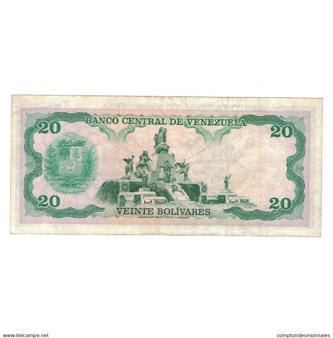 Billet, Venezuela, 20 Bolivares, 1974, 1974-04-23, KM:53a, TTB - Venezuela