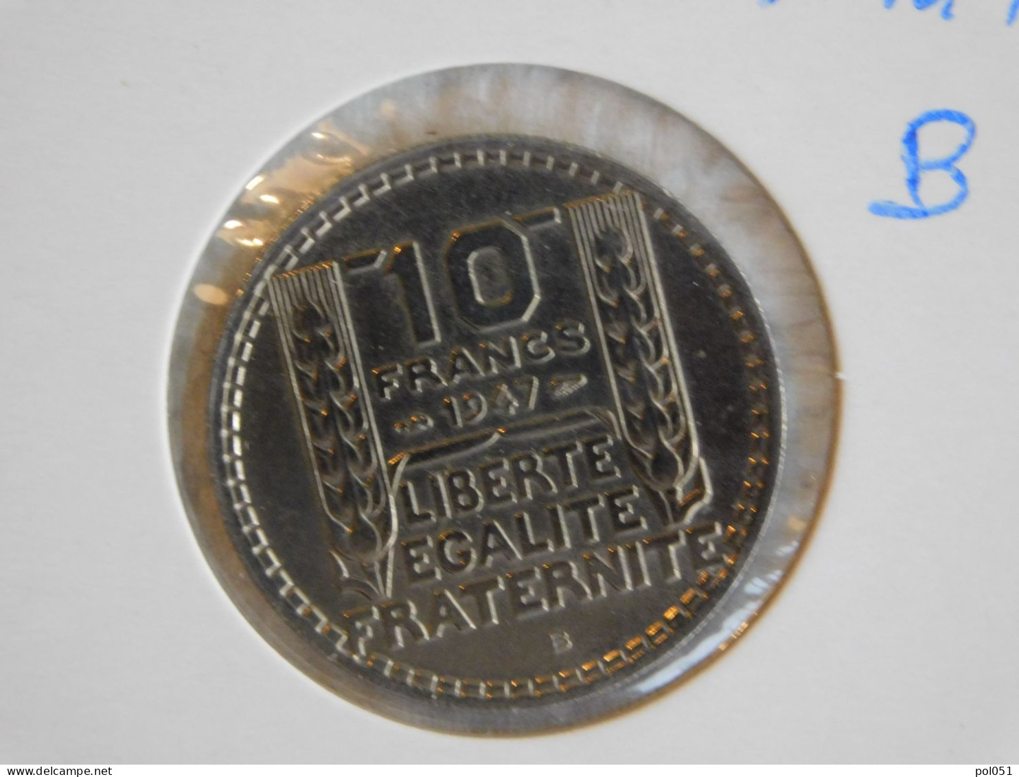 France 10 Francs 1947 B TURIN, GROSSE TÊTE, RAMEAUX COURTS (955) - 10 Francs