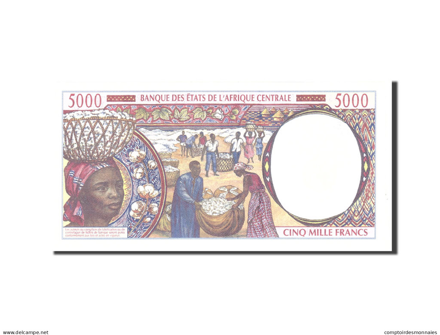 Billet, États De L'Afrique Centrale, 5000 Francs, 2000, Undated, KM:504Nf, NEUF - États D'Afrique Centrale