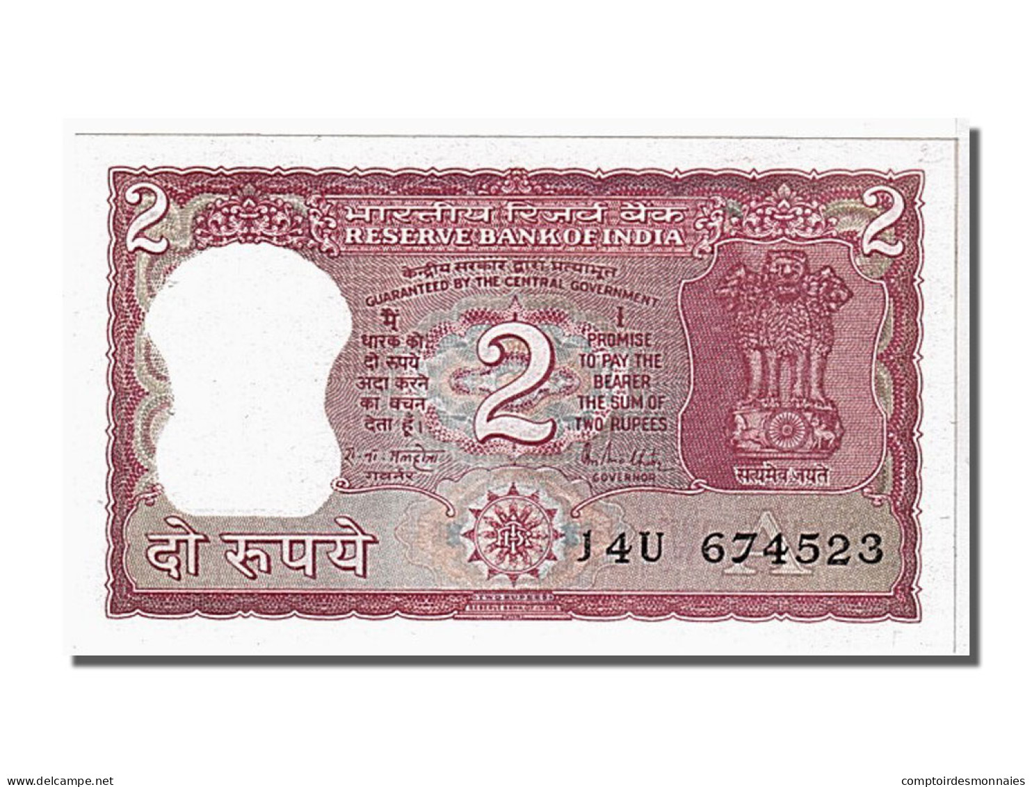 Billet, India, 2 Rupees, NEUF - Inde