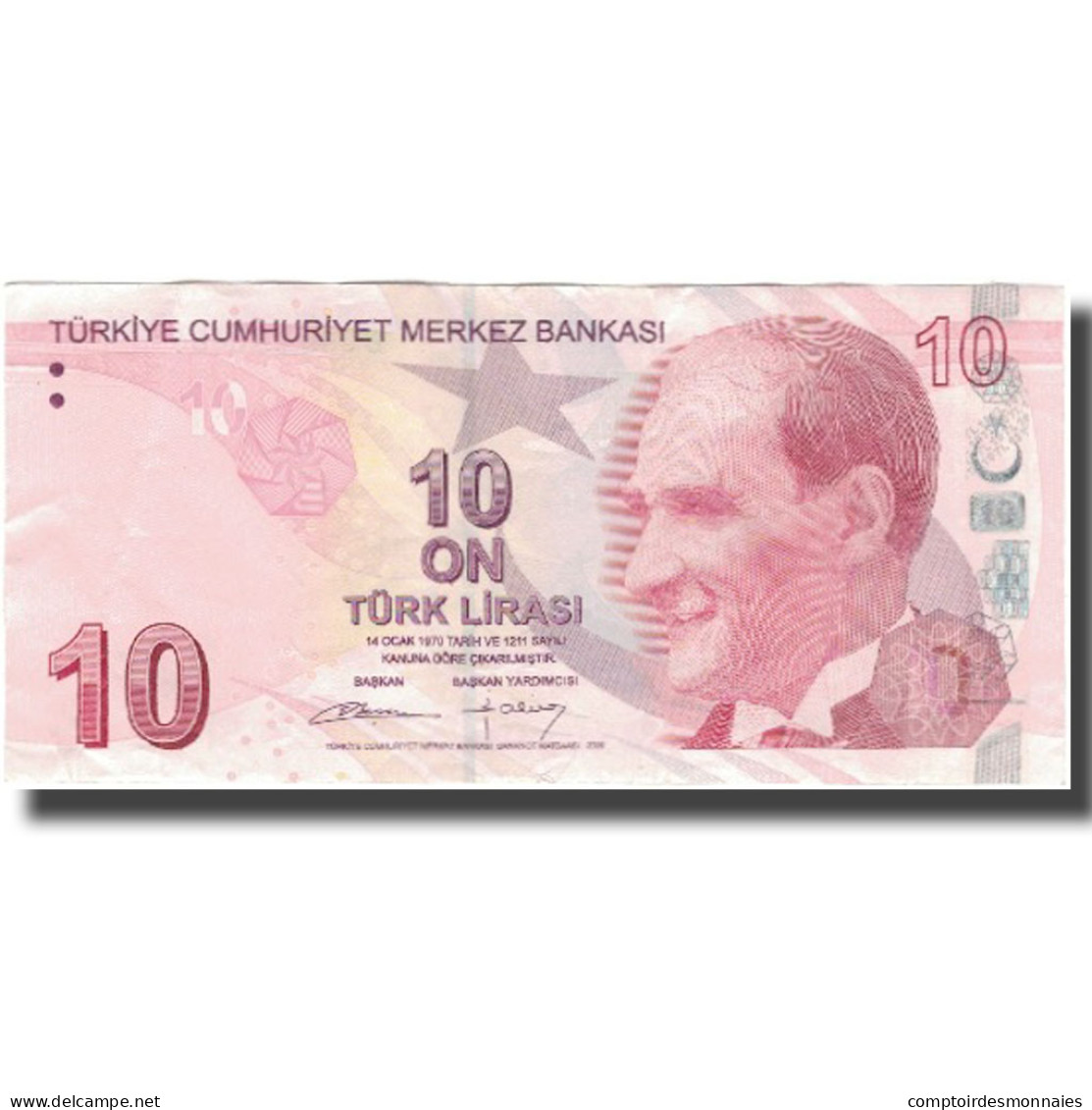 Billet, Turquie, 10 Lira, 1970, KM:223, TTB - Turchia