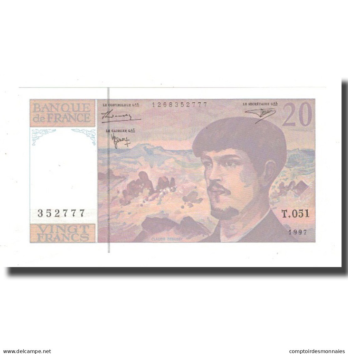 France, 20 Francs, 1997, T 051, SPL, Fayette:66ter.2, KM:151i - 20 F 1980-1997 ''Debussy''