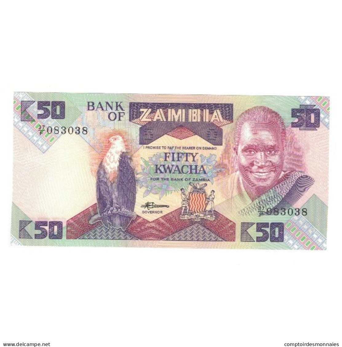 Billet, Zambie, 50 Kwacha, KM:28a, NEUF - Zambia