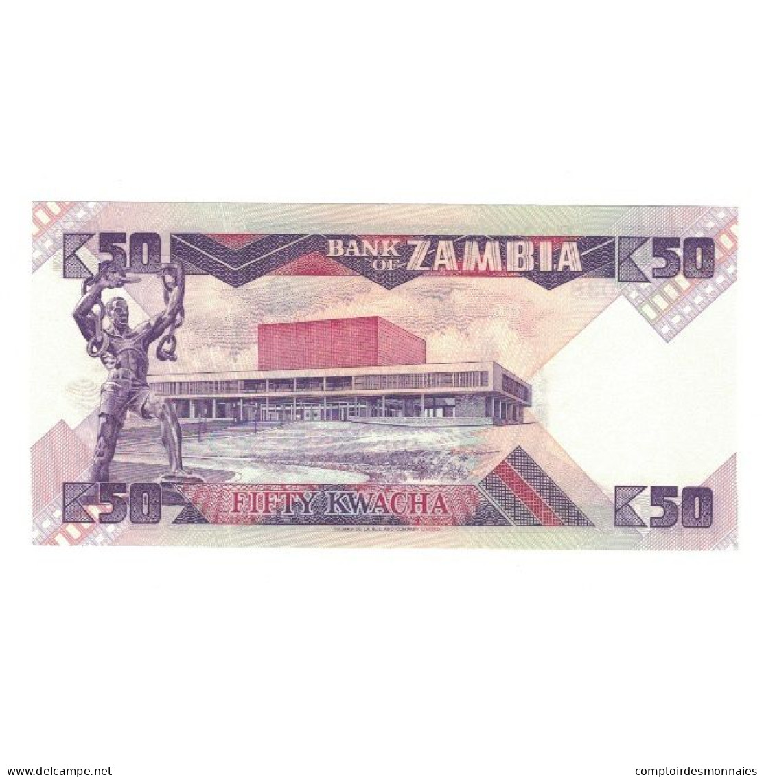 Billet, Zambie, 50 Kwacha, KM:28a, NEUF - Sambia