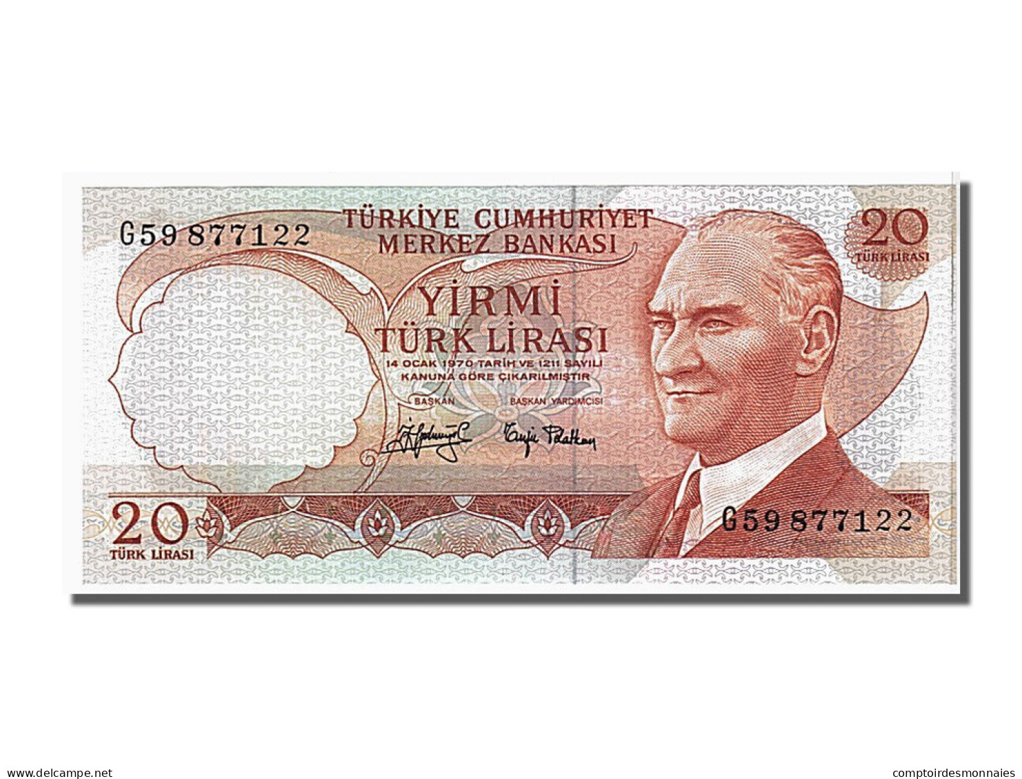 Billet, Turquie, 20 Lira, 1970, NEUF - Turquie