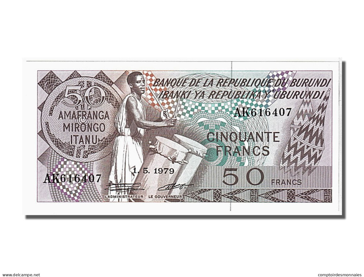 Billet, Burundi, 50 Francs, 1979, 1979-05-01, NEUF - Burundi