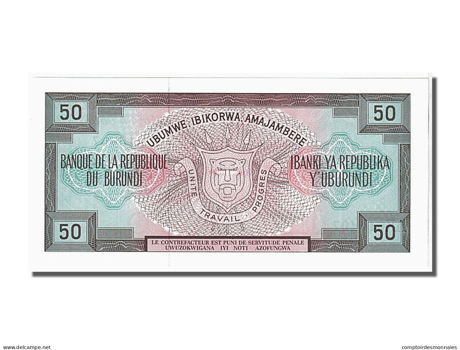 Billet, Burundi, 50 Francs, 1979, 1979-05-01, NEUF - Burundi