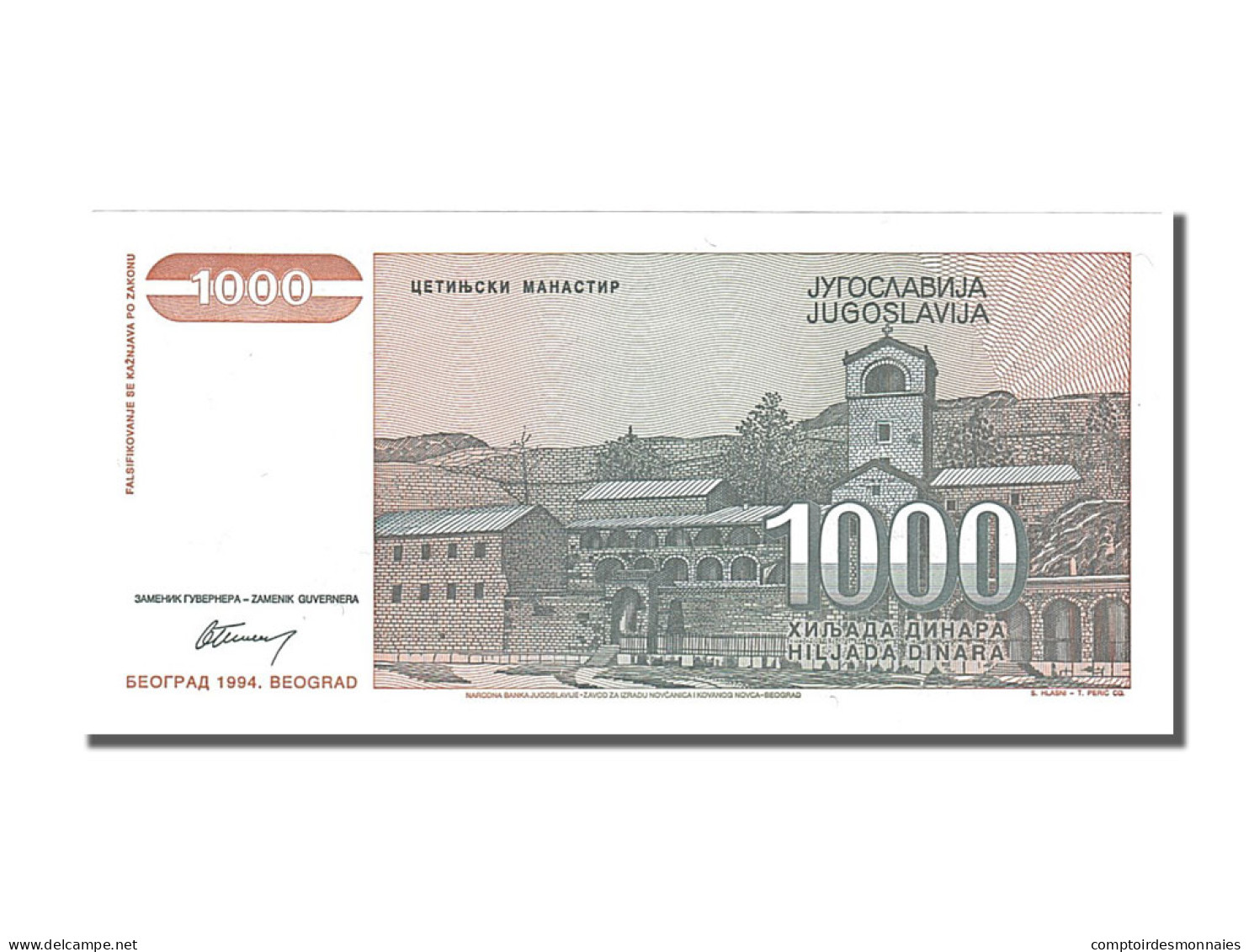 Billet, Yougoslavie, 1000 Dinara, 1994, NEUF - Yougoslavie