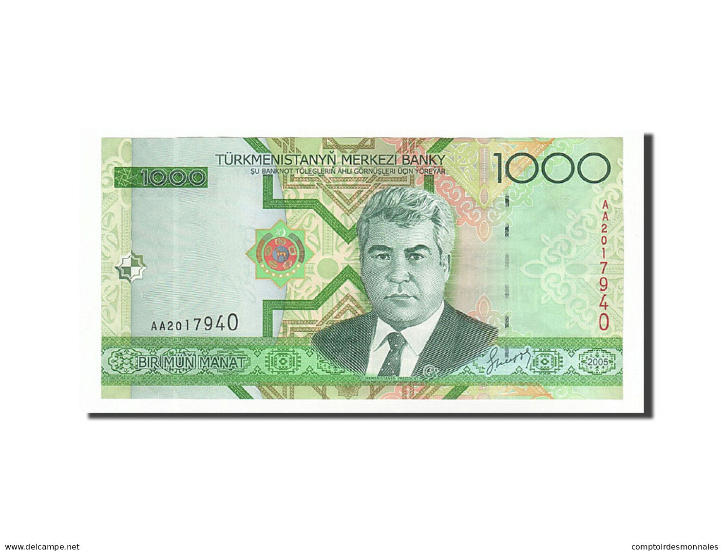 Billet, Turkmenistan, 1000 Manat, 2005, SUP+ - Turkmenistán