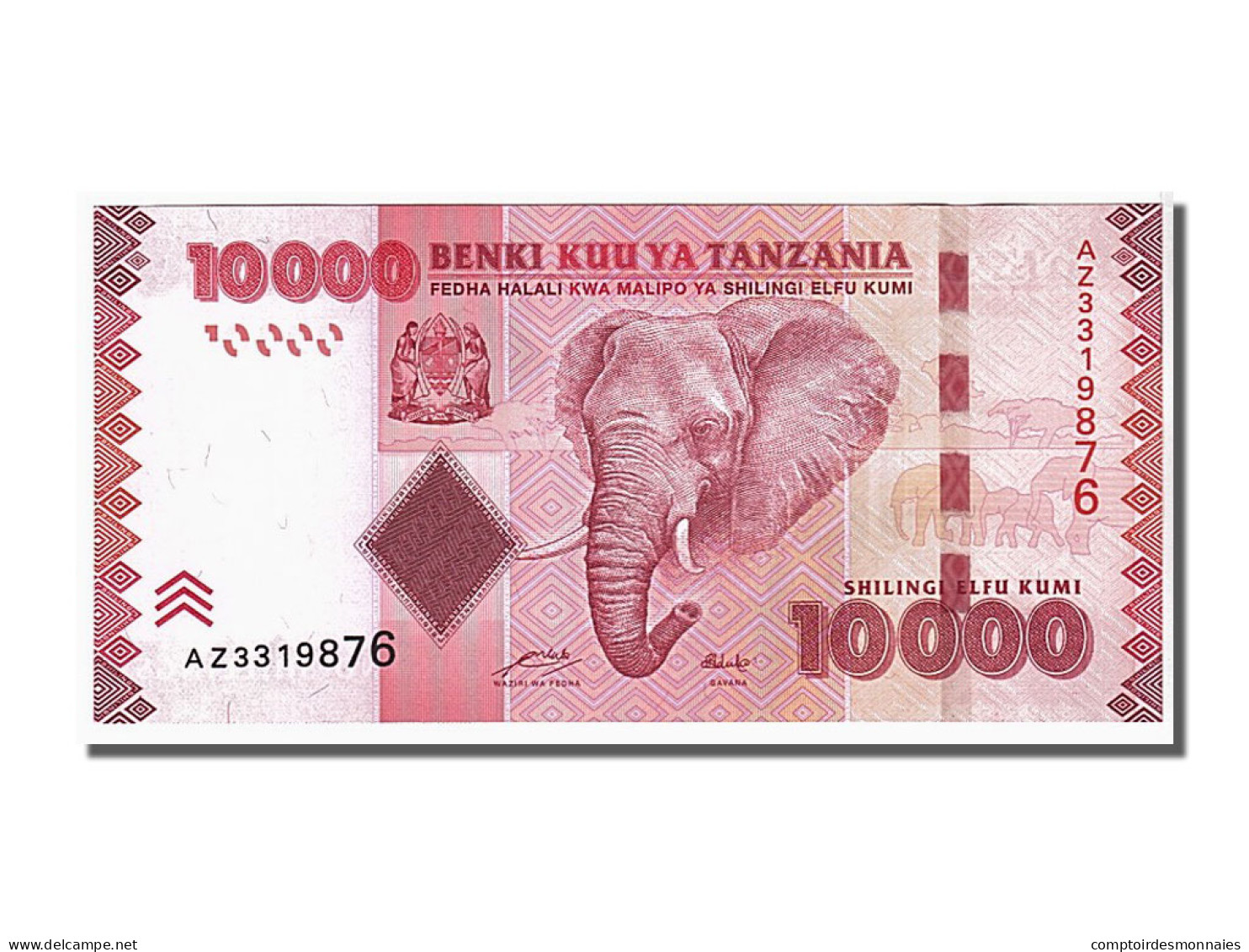 Billet, Tanzania, 10,000 Shilingi, 2010, KM:44, NEUF - Tanzanie