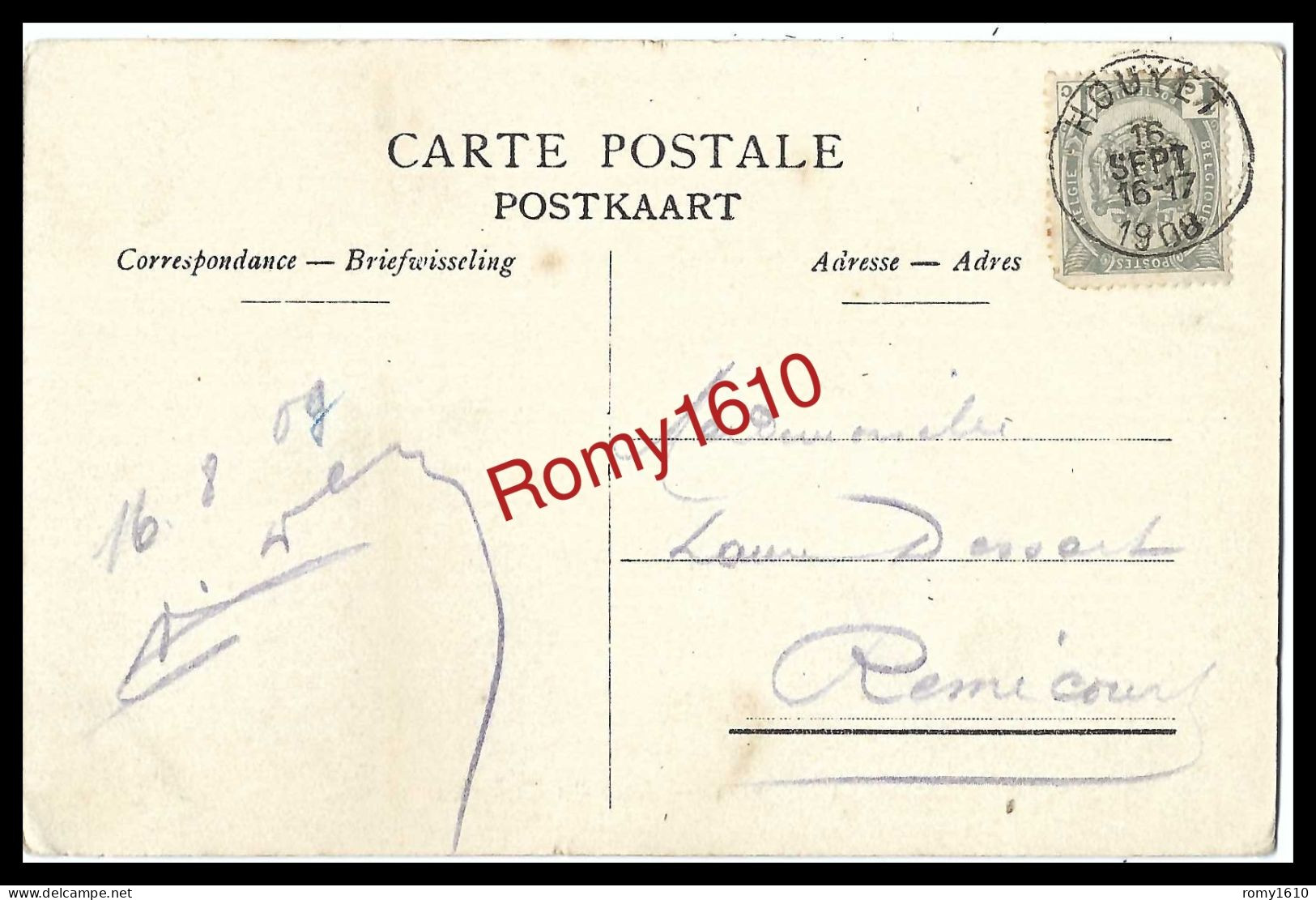 Ciergnon :  Houyet.   Château Royal En 1908. 2 Scans - Houyet