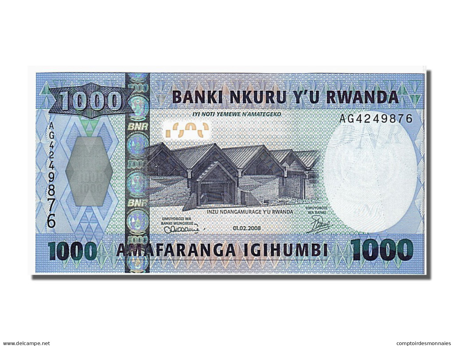 Billet, Rwanda, 1000 Francs, 2008, NEUF - Ruanda