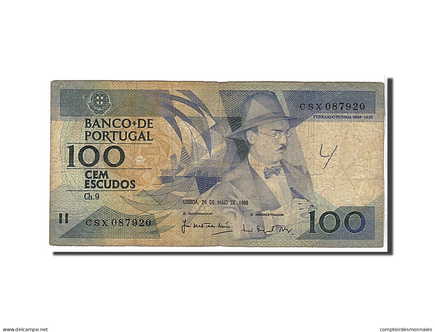 Billet, Portugal, 100 Escudos, 1988, KM:179e, TB - Portugal