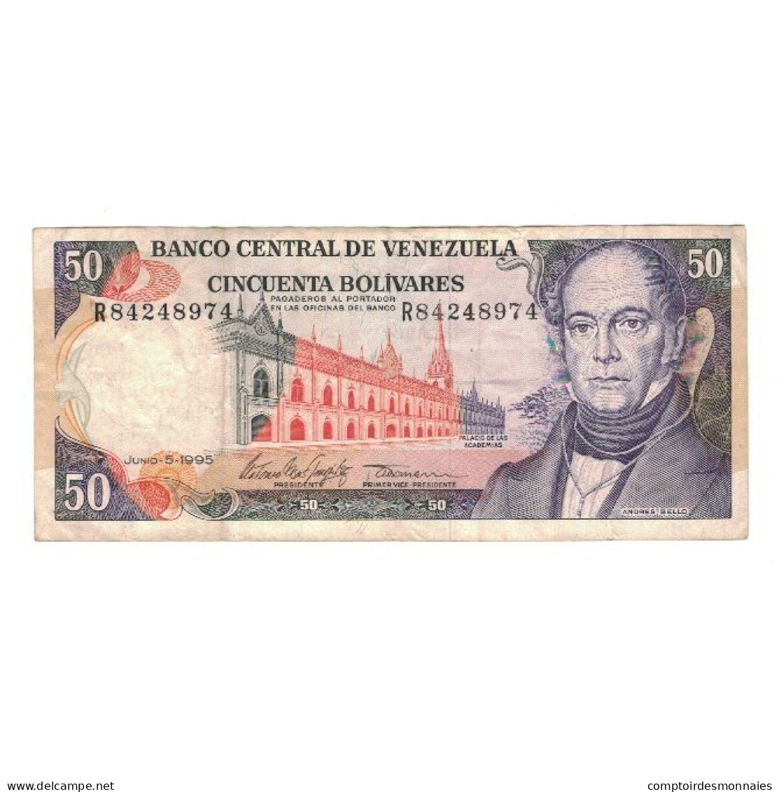 Billet, Venezuela, 50 Bolivares, 1995, 1995-06-05, KM:65e, TB+ - Venezuela