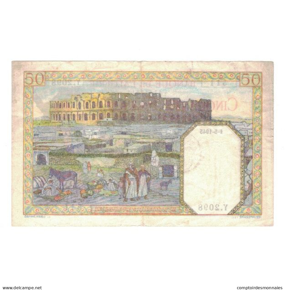 Billet, Algérie, 50 Francs, 1945, 1945-5-1, KM:87, TTB+ - Algérie