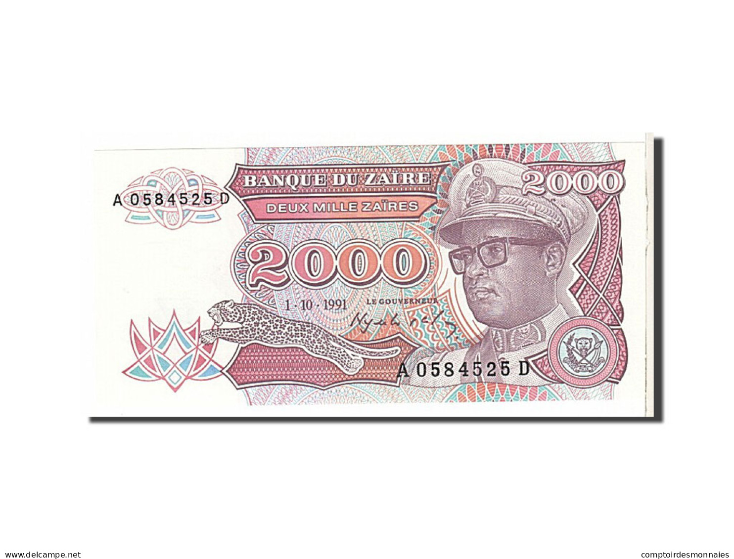 Billet, Zaïre, 2000 Zaïres, 1991, KM:36a, NEUF - Zaire