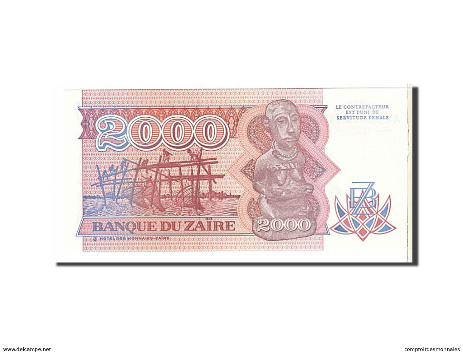 Billet, Zaïre, 2000 Zaïres, 1991, KM:36a, NEUF - Zaire