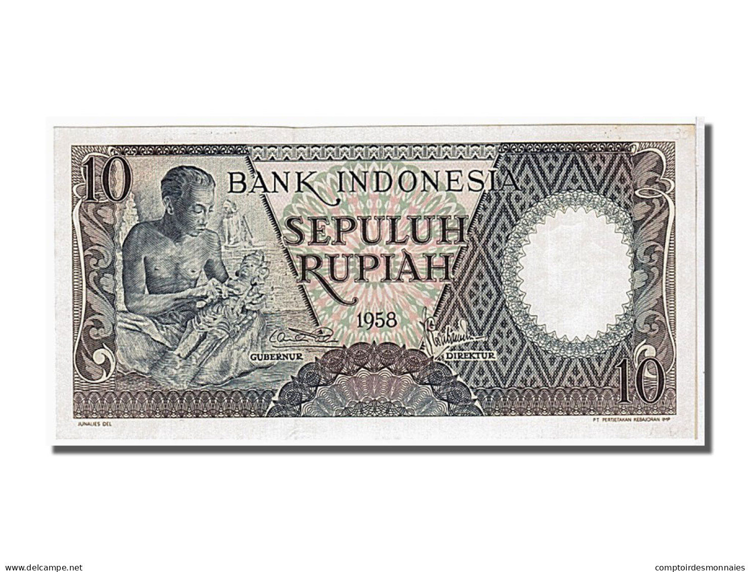 Billet, Indonésie, 10 Rupiah, 1958, NEUF - Indonésie