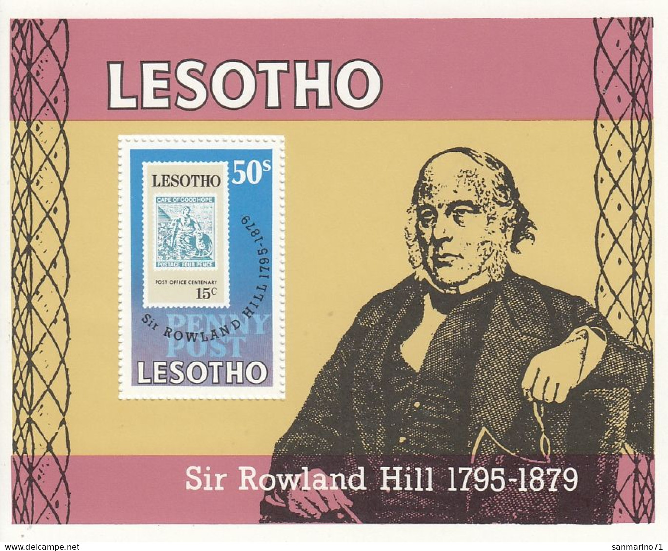 LESOTHO Block 3,unused - Rowland Hill