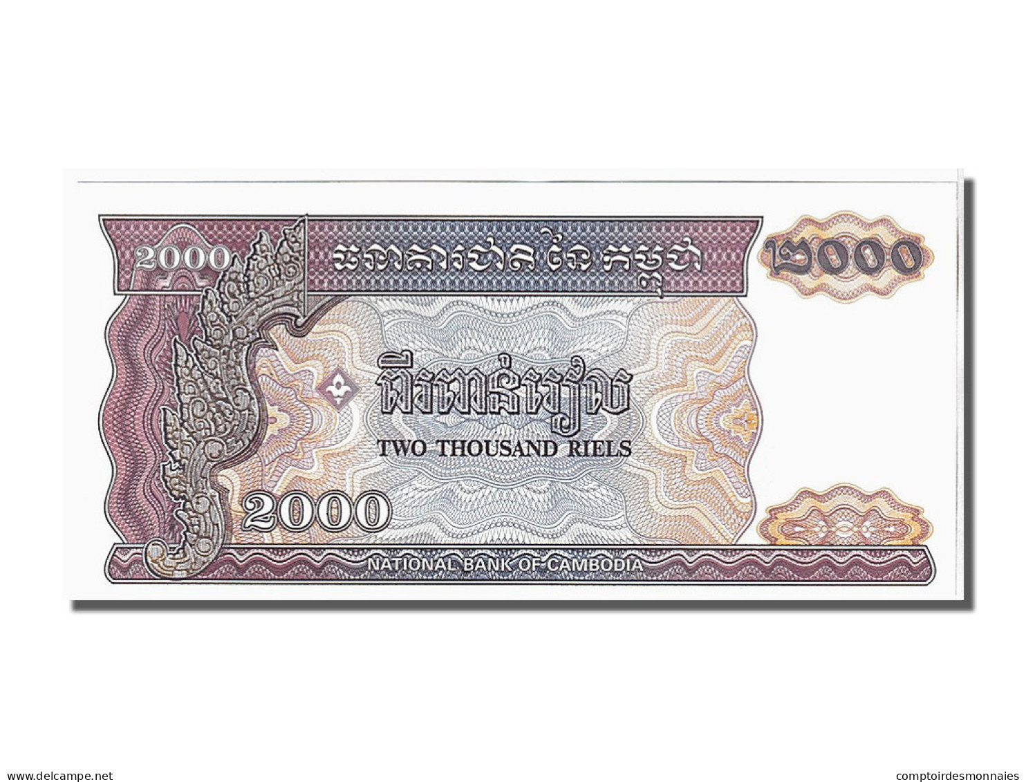 Billet, Cambodge, 2000 Riels, 1992, KM:40, NEUF - Cambodge