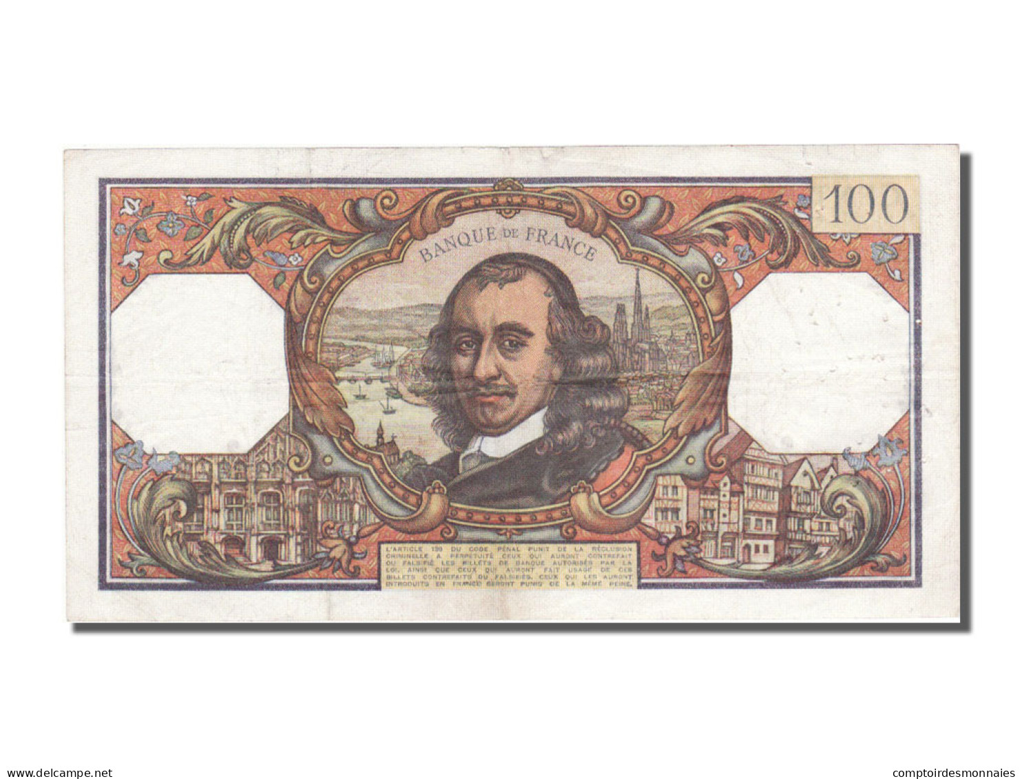 Billet, France, 100 Francs, 100 F 1964-1979 ''Corneille'', 1968, 1968-01-04 - 100 F 1964-1979 ''Corneille''