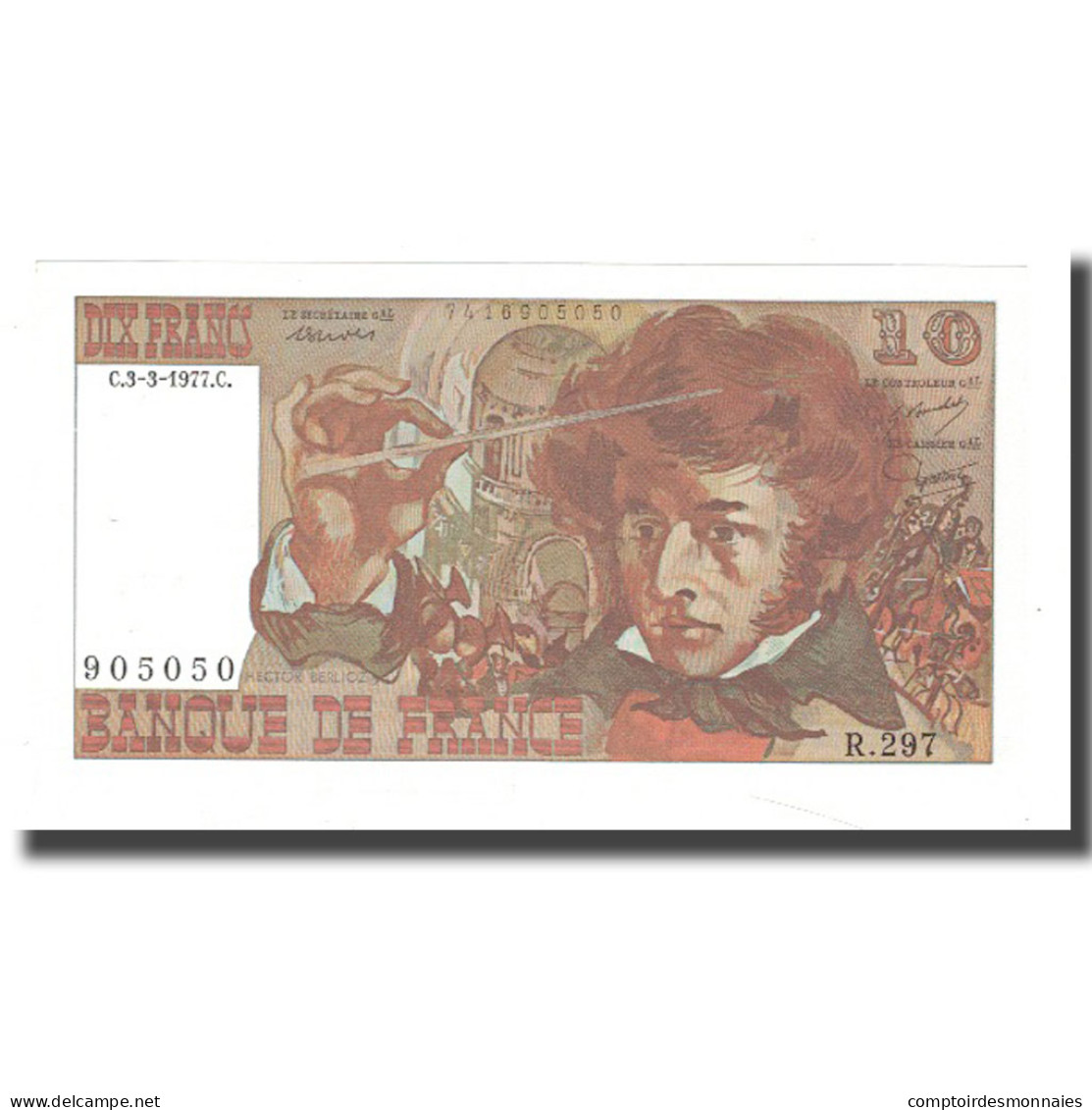 France, 10 Francs, Berlioz, 1977, R 297, SPL, Fayette:63.21, KM:150c - 10 F 1972-1978 ''Berlioz''