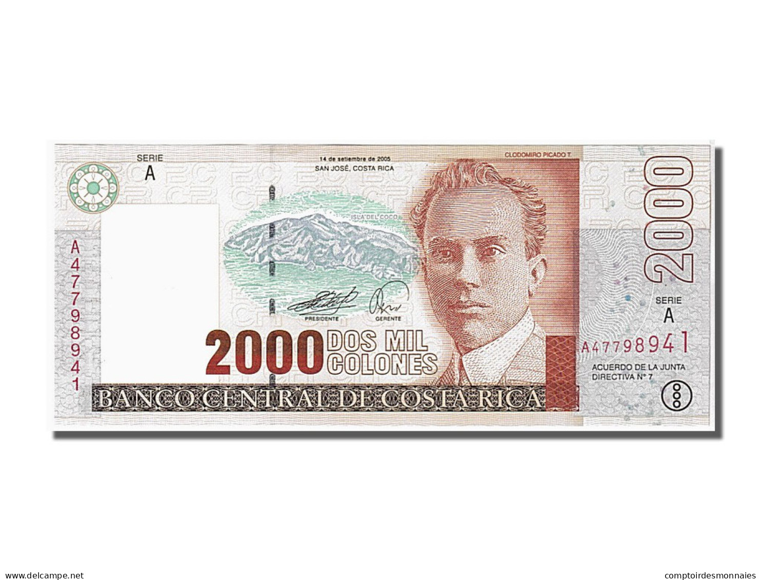 Billet, Costa Rica, 2000 Colones, 2005, KM:265e, NEUF - Costa Rica